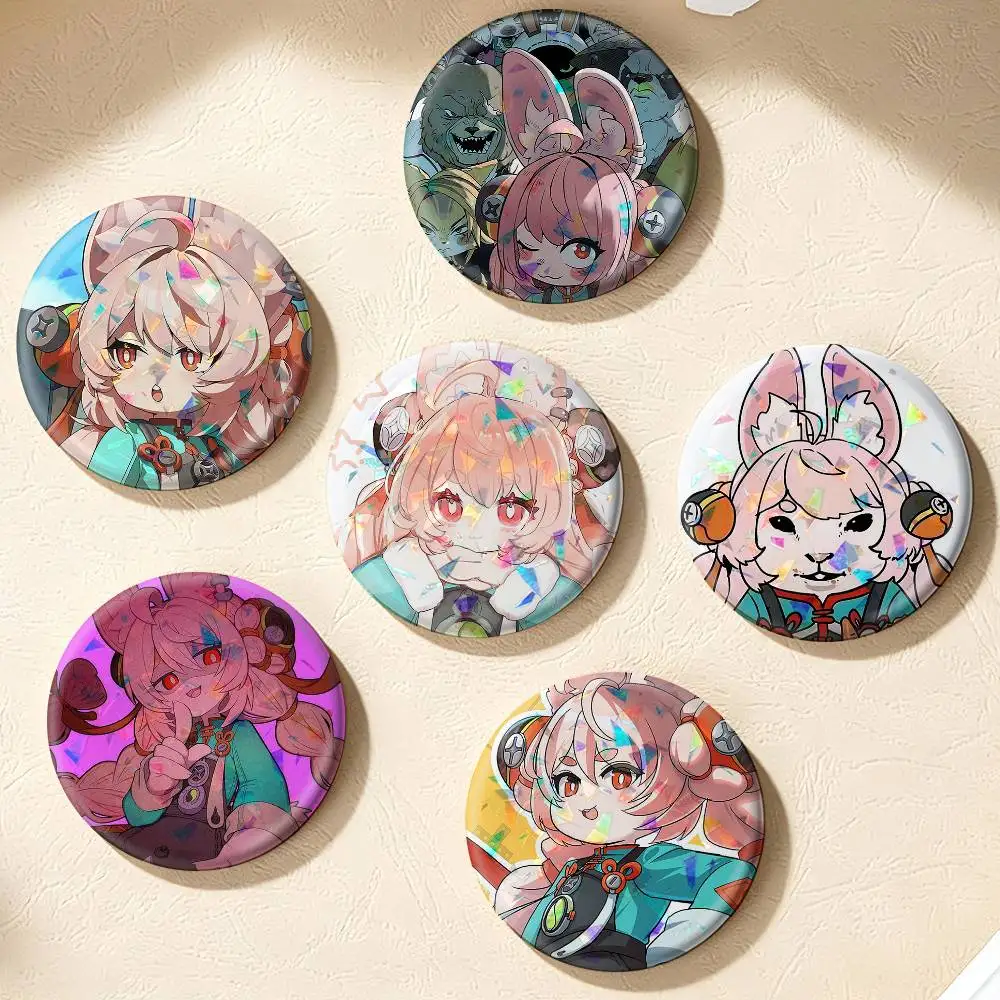 ZZZ Zhao Furry rabbit 75mm 58mm 44mm 25mm Brooch Backpack Hat Pins Accessories Toys Badge