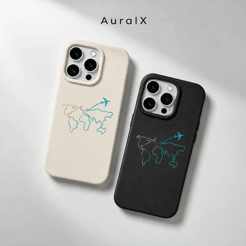 Phone Case for iPhone 17 16 15 14 13 12 11 Pro Max Flight Route Map TPU Anti-Scratch Protective Case