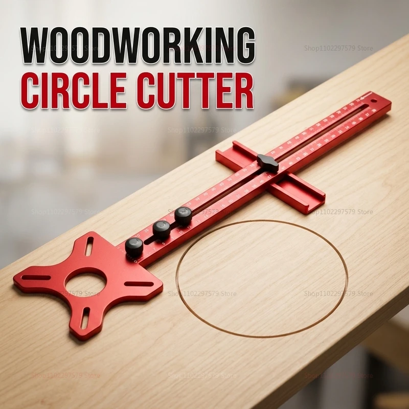 3 in 1 Router Milling Groove Bracket for Woodworking Circular Cutting Jig Aluminum Router Circle Cutting Tool for Wood Crafts