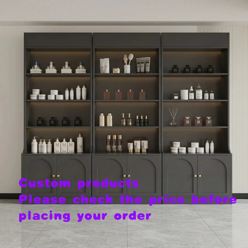 custom.High-end cosmetic display rack, arched wooden perfume cabinet, display standKDThe structure is suitable boutiqu