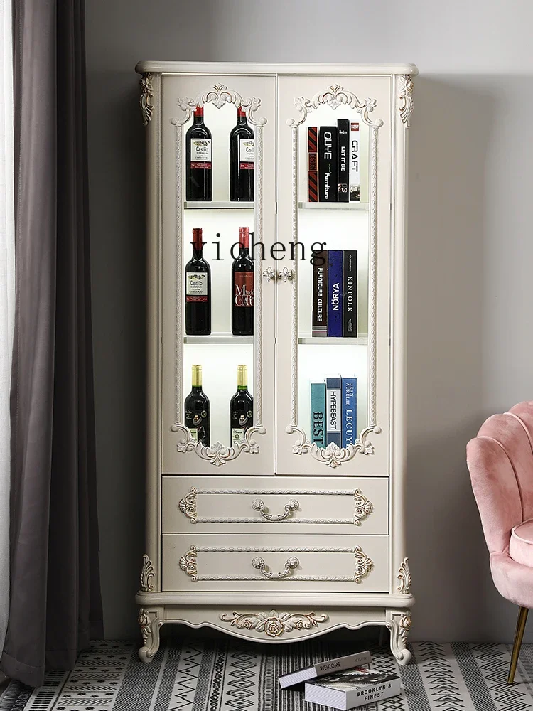 Intelligent Induction Locker Sideboard Cabinet Corner Cabinet White Ivory White