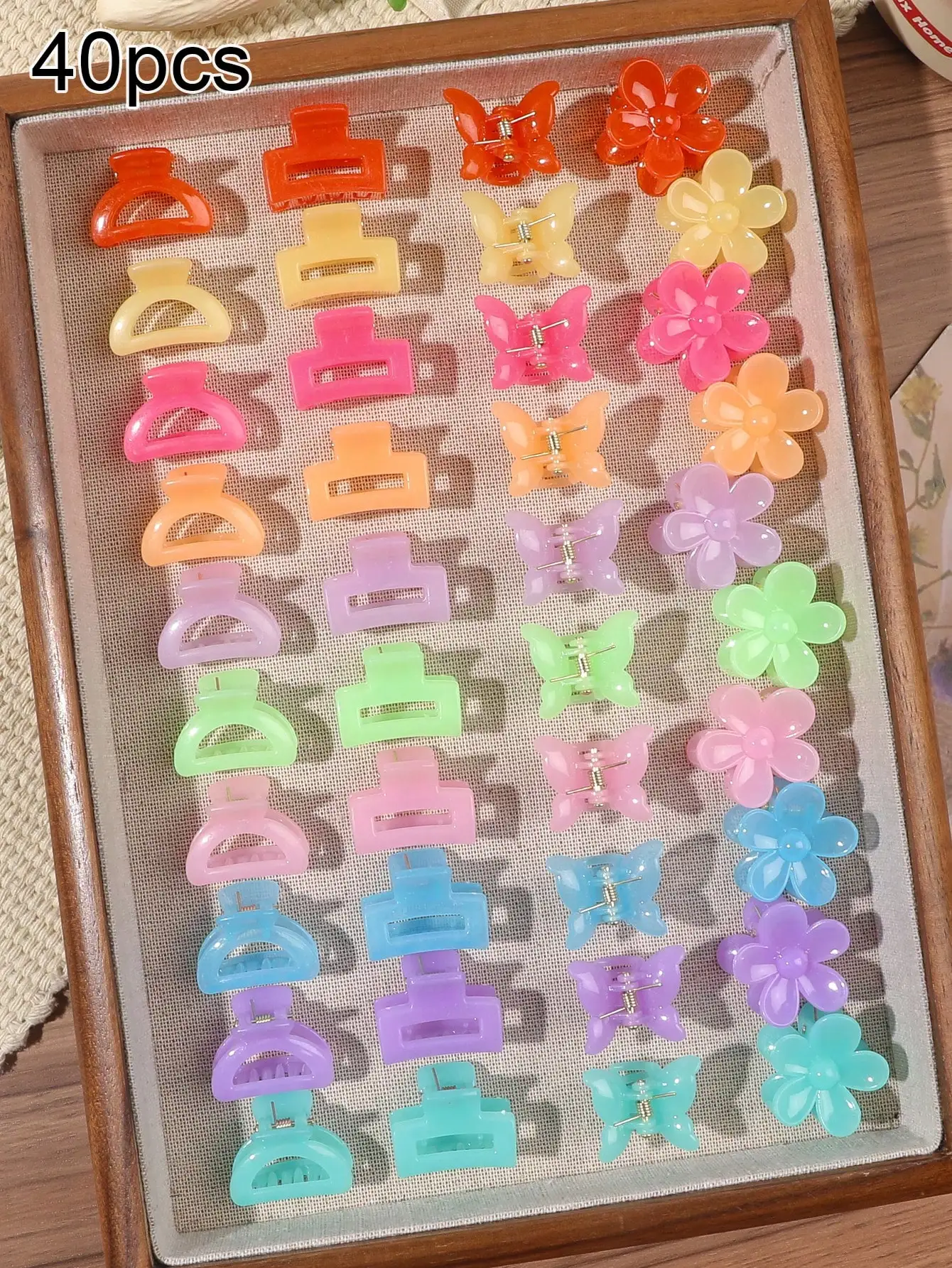 40 Stück langlebige Mini-Haarklammern, ideal für Kinder und Erwachsene, zur Haarstyling-Dekoration, zum Befestigen von Ponyfransen, mit starkem Halt, Multifunktions-Klemmklammern – Detail 15