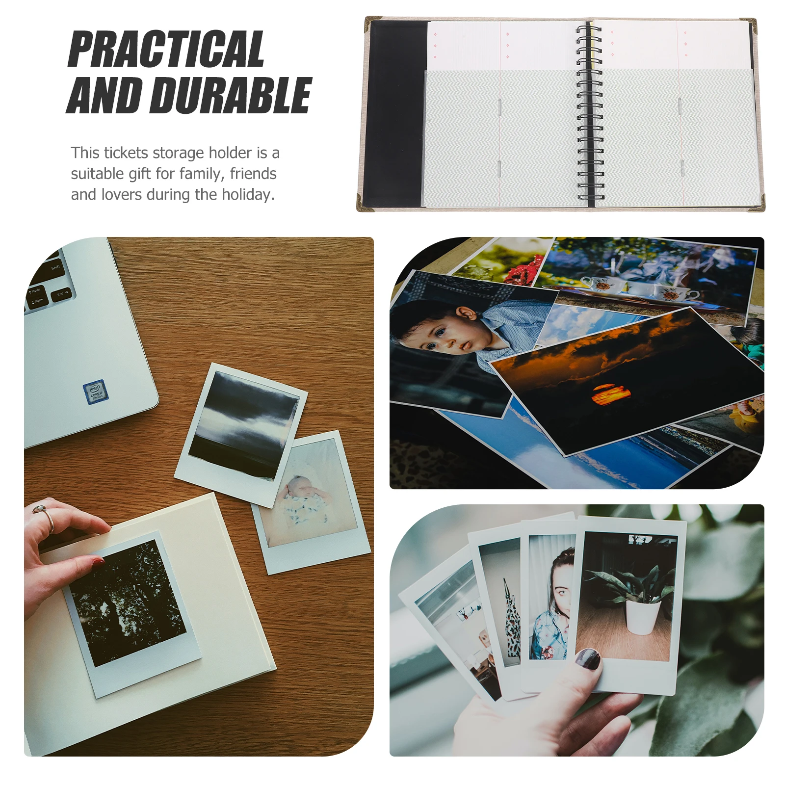 

Premium Receipt ganizer Storage Book for Photos Tickets Material Home Office Use Ticket Collection Book