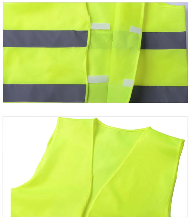 1Pc Reflective Strip Vest Car Emergency Fluorescent High Visibility Safety Vest Motorcycle Jackets Reflective Clothing Hi-Vis