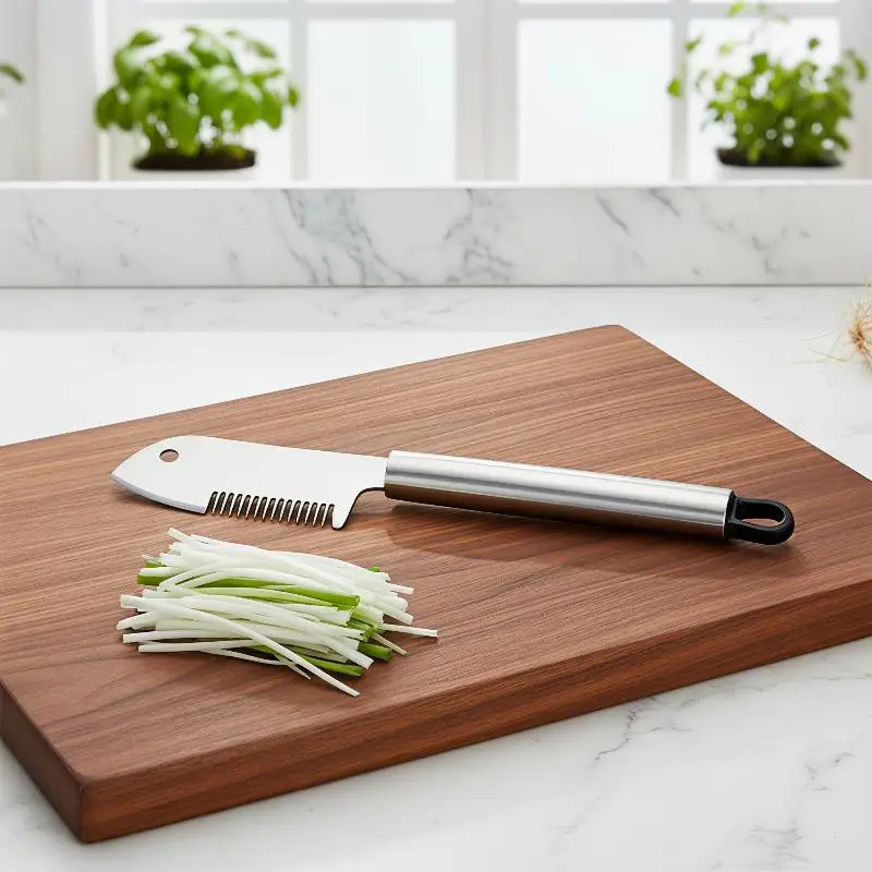 Scallion Shredder Knife 2 Pieces High Quality Stainless Steel Vegetable Slicer for Restaurant Kitchen Cooking Use