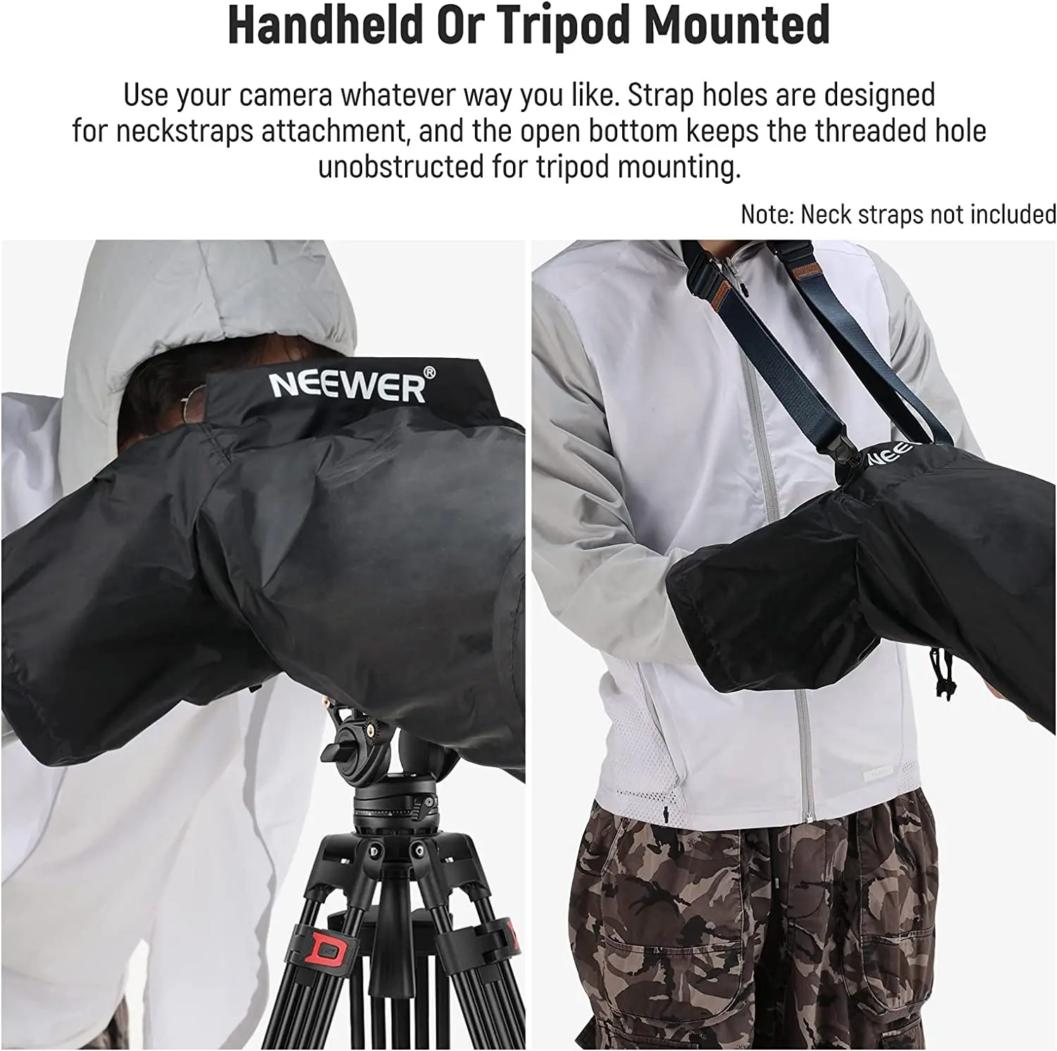 NEEWER Camera Rain Cover, Large Size Durable Nylon Raincoat for Canon Nikon Sony and Large Cameras and Lenses with 300/400/500mm