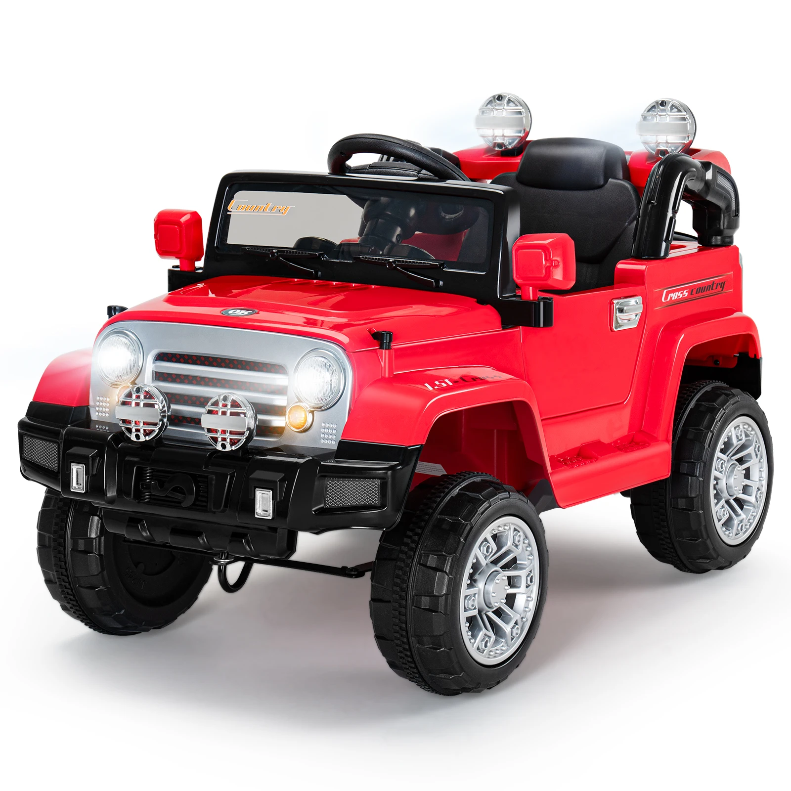 سيارة ركوب الأطفال الكهربائية، لعبة ريترو 12 فولت مع جهاز تحكم عن بعد، موسيقى، تعليق، سرعتان، أضواء LED، AUX، لترفيه الأطفال