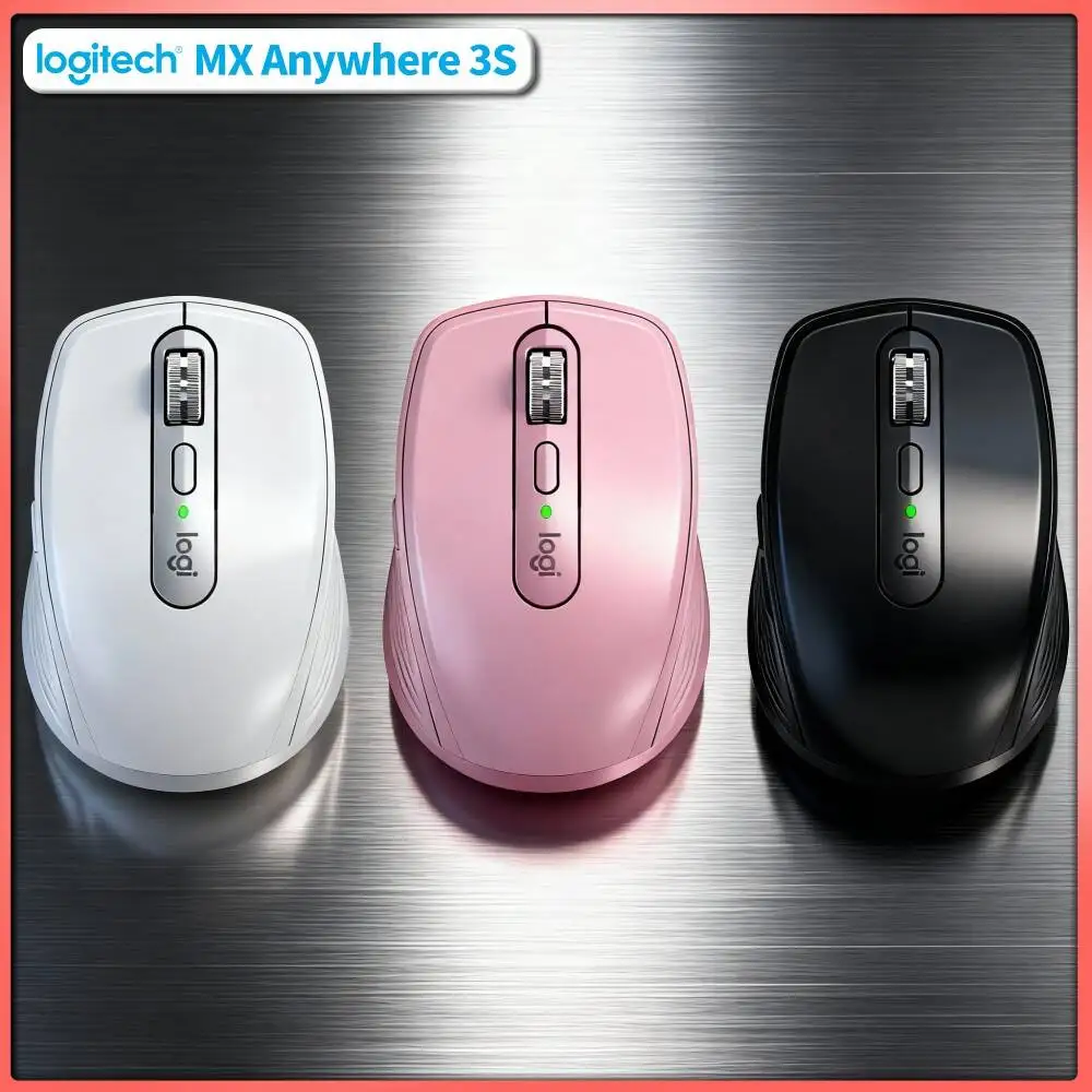 Wireless MX Anywhere 3S - Darkfield 8K DPI, 3-Device Sync, Silent Click, Great for Caf Daily Task & Small Office
