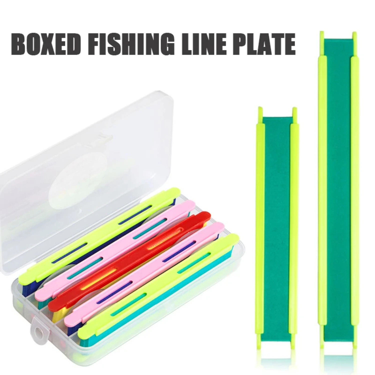 5 Pcs Double-Sided Fishing Line Wire Winding Board Plate With Box Lightweight Sponge  Fishing Tools Carp fishing rod pods Sissy