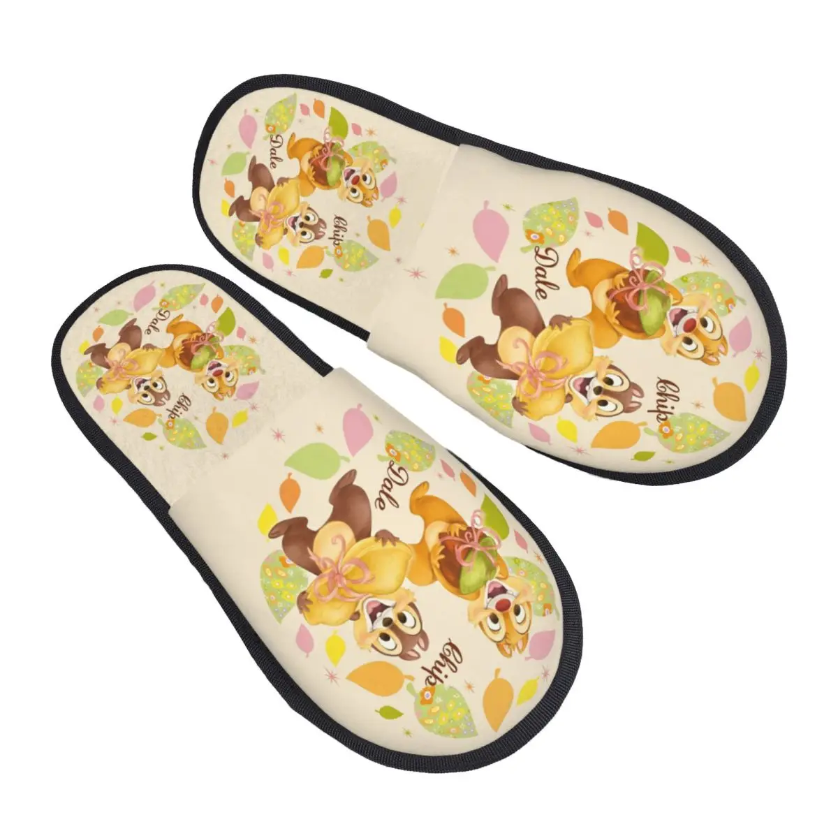 

Изготовленные на заказ тапочки из пены с эффектом памяти Chip 'n' Dale, женские удобные теплые домашние тапочки в стиле аниме с белкой