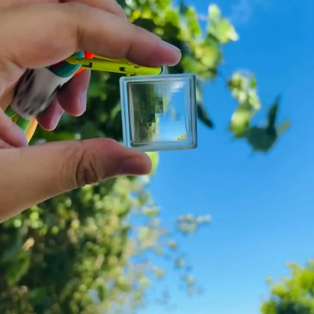 سلسلة مفاتيح بكسل مرآة زجاجية شفافة بكريستال Pixel-View سلسلة مفاتيح فريدة من نوعها قابلة للجمع لحقيبة الظهر مع المفاتيح #2