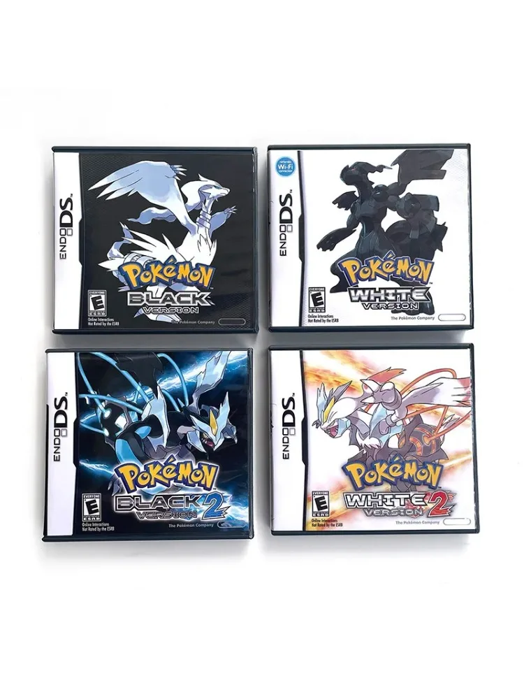 USA Pokémon Zwart en Wit 1 2 Gecombineerde Kaart Gecombineerde Kaart Met Doos Cassette DS Pokémon Game Card voor DS NDS 3DS Geen handleiding - afbeelding 2