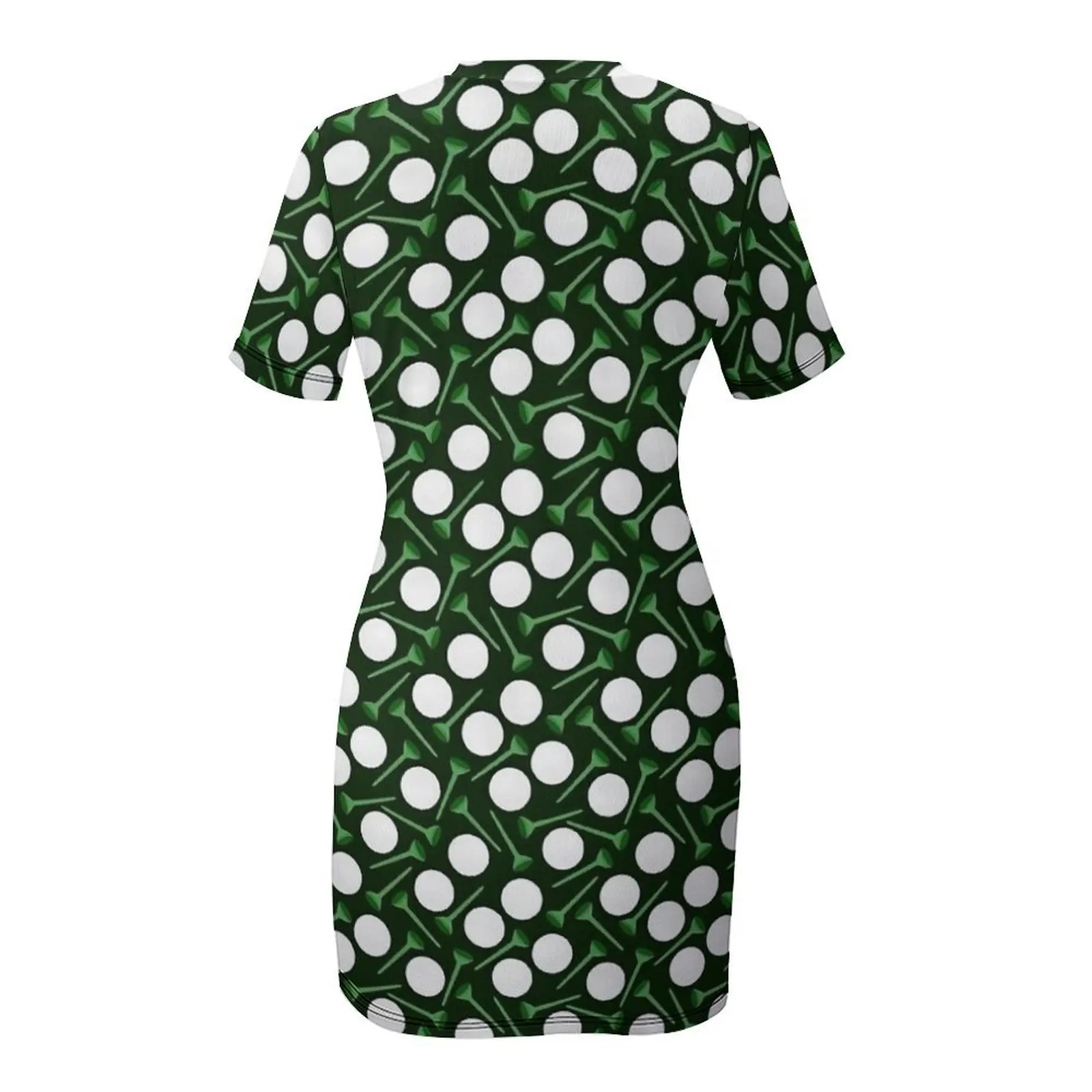 Balles de Golf et t-shirts en vert robe à manches courtes vêtements robe d'été femme 2025 vêtements à la mode robe féminine