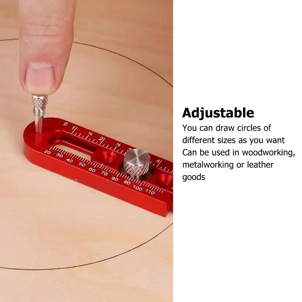 Aluminum alloy material Woodworking Compass Ruler Adjustable structure Metal solid body Circle Drawing Tool Precision scale
