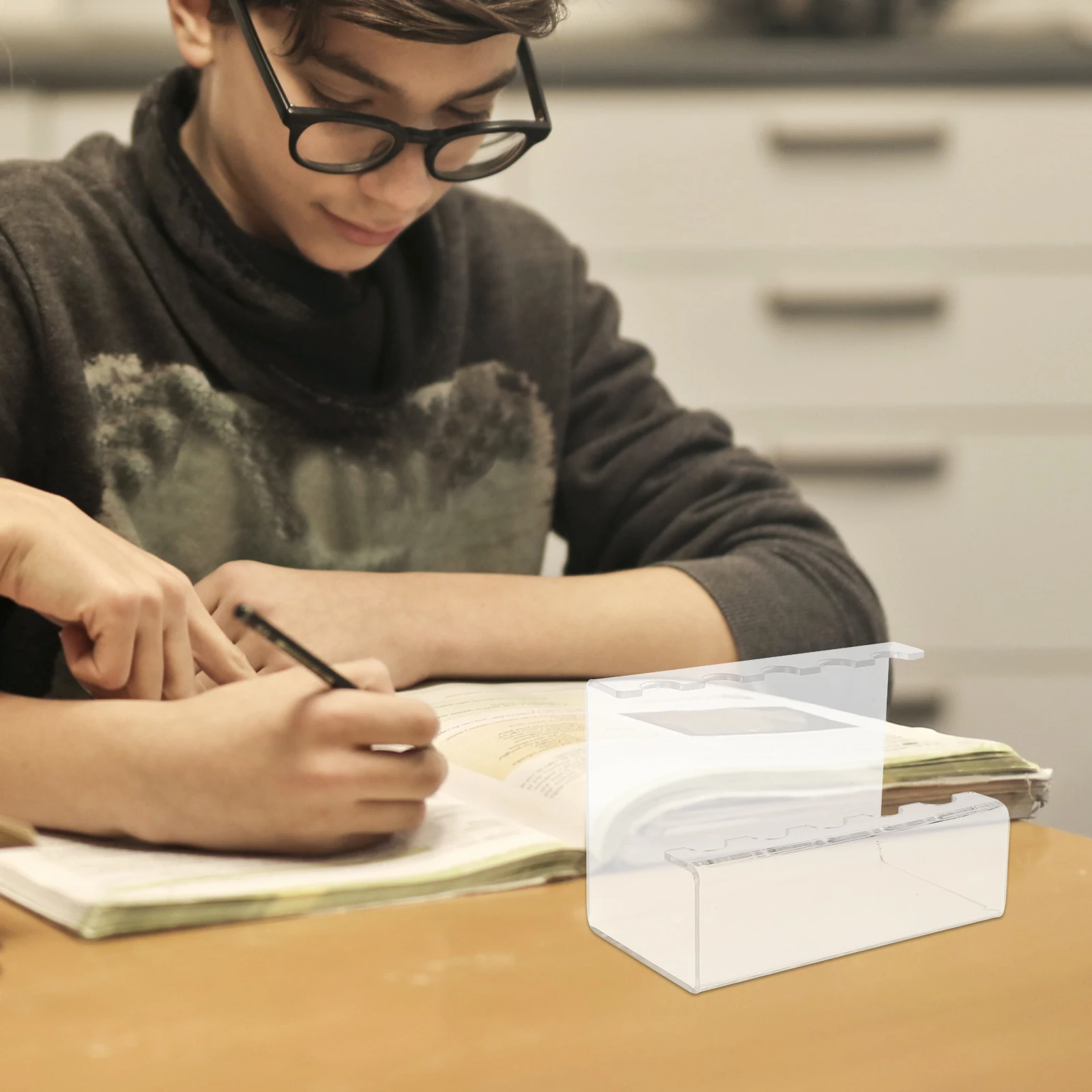 

Penholder Makeup Brushes Desk Pencil Organizer Transparent Acrylic Storage Stand