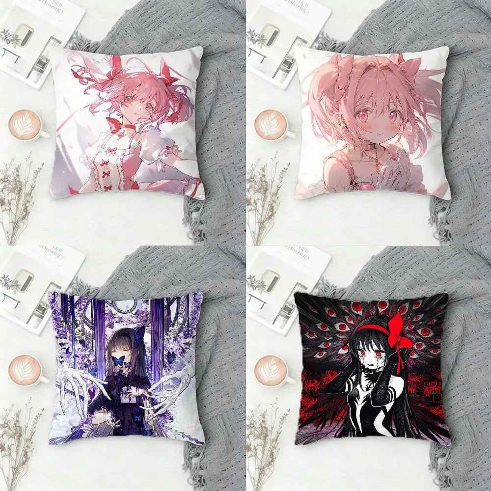 

Puella Magi Madoka Magica Classic Double-sided Printed Square Pillow Cover Decorative Cushion Cover for Sofa Bedroom Bedside