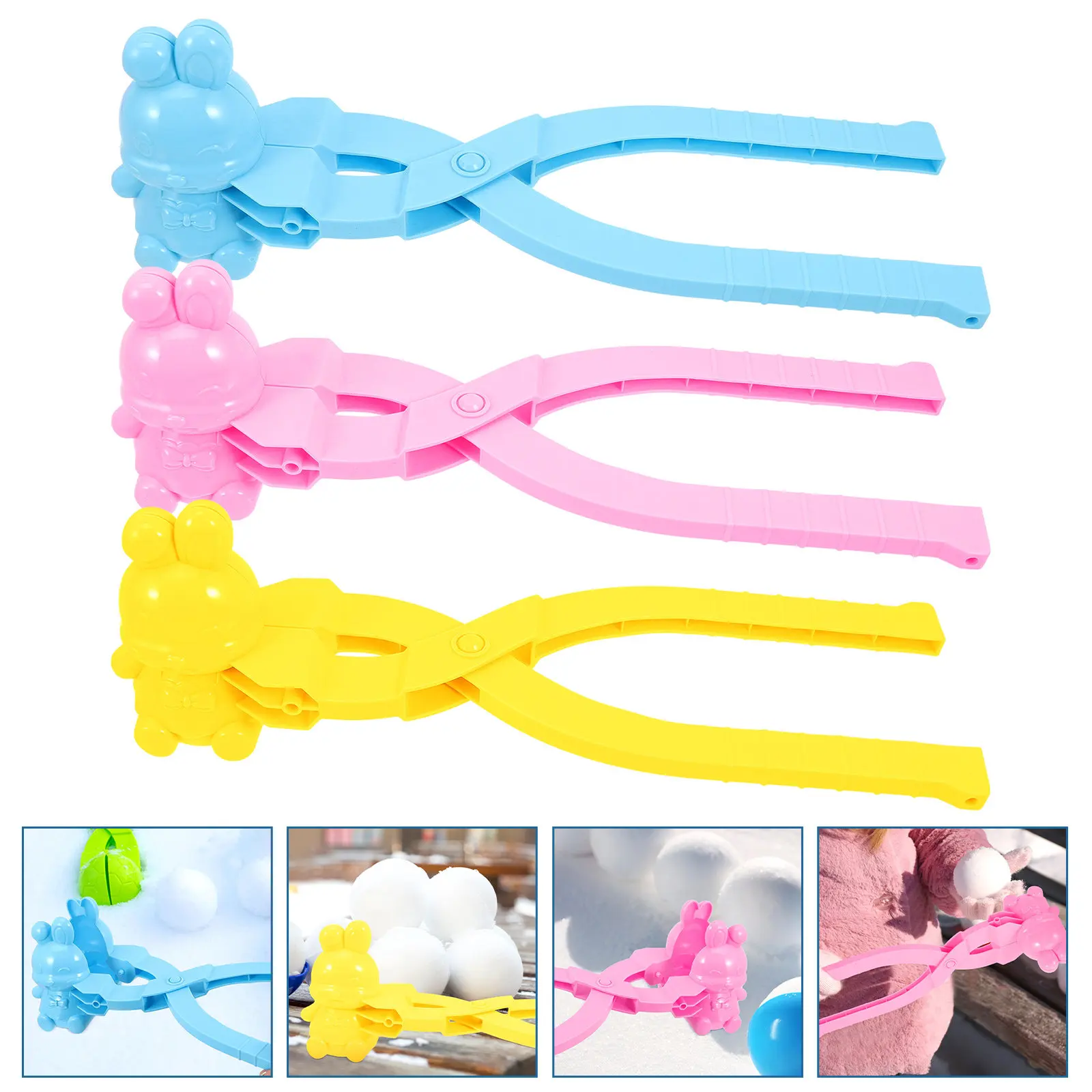 

3Pcs Children Makers Winter Snow Molds Quick Clips Outdoor Snowfield Playing Portable Kids Game Fun