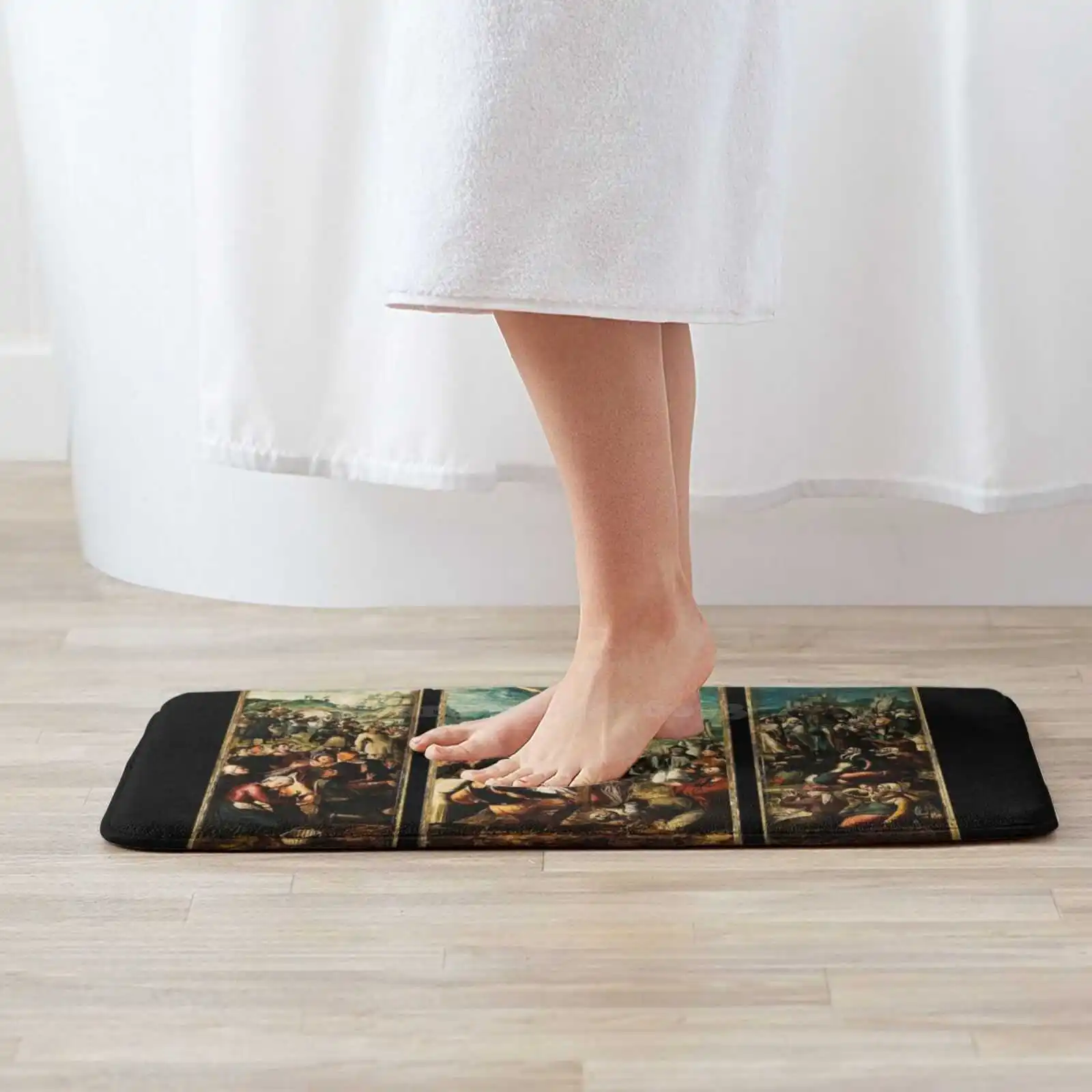 The Crucifixion | Jesus Christ By Brunswick Monogrammist. Soft Cushion Car Home Carpet Door Mat Crucifixion Of Christ