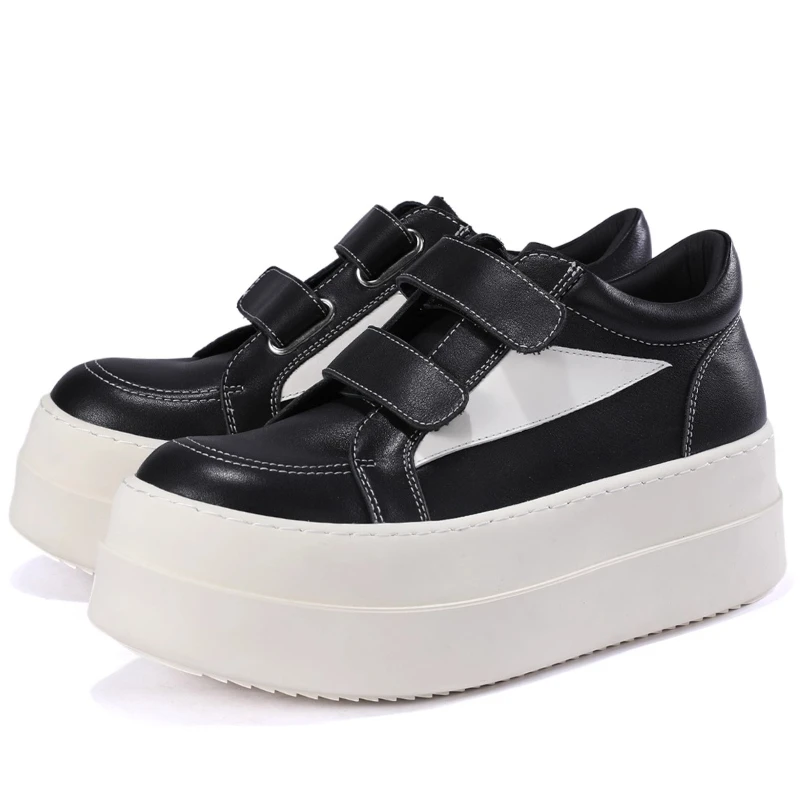 

Genuine Leather 6CM Thick Soled Height Increasing Trendy Shoes for Men's Comfortable Fashionable Breathable Leisure Board Shoes