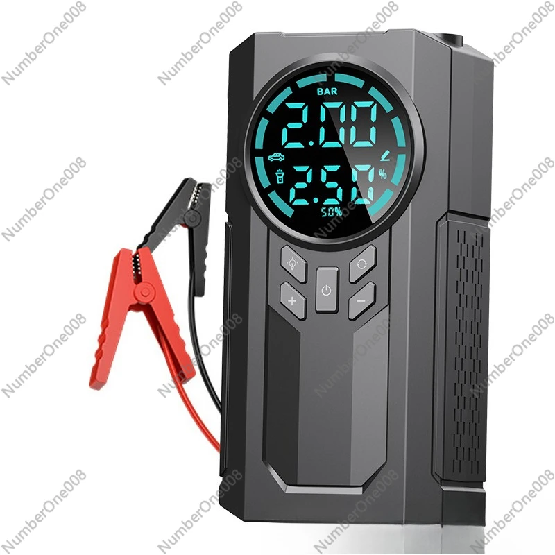 

Car emergency start power supply Car air pump, can be used as a charging digital display pump