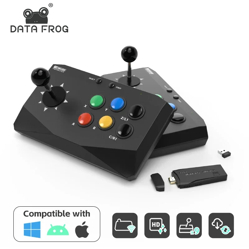 DATA FROG-consola de videojuegos Arcade 4K Y3, con teclado, 20000 juegos integrados, Stick para PS1/FC/GBA, TV Retro Dendy