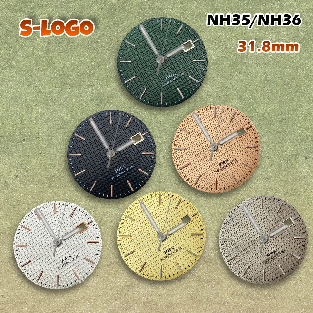 new NG S Logo 31.8mm NH35 PRX  Green Luminous  suitable for NH35 NH36 4R Movement AP Exquisite Watch Modification Accessories