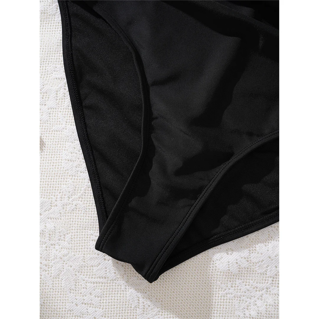 S - XL, V-Ausschnitt, überkreuzter Rücken, einteiliger Badeanzug, Damen-Badebekleidung, Damen-Monokini, gepolstert, hoher Beinausschnitt, Badeanzug, Badebekleidung, Modell V6860. – Detail 11