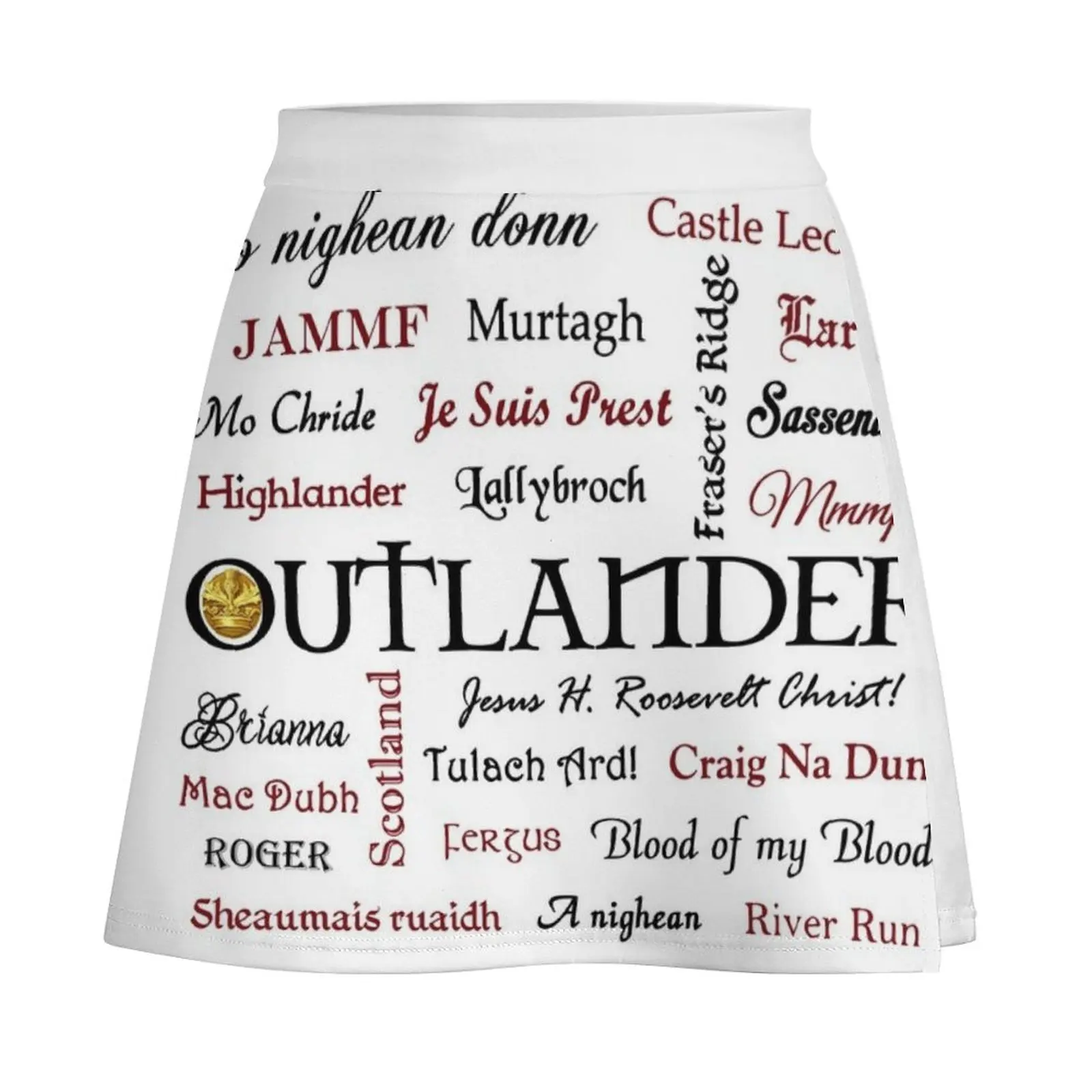 Outlander Characters Names Mini Skirt Woman skirt womens clothing Evening dresses short skirts for women