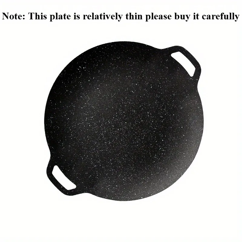 1pcs Cast Iron Outdoor Grill Pan Non-Stick Teppanyaki Plate for Camping & Home BBQ Cooking Duty Portable Design view 6