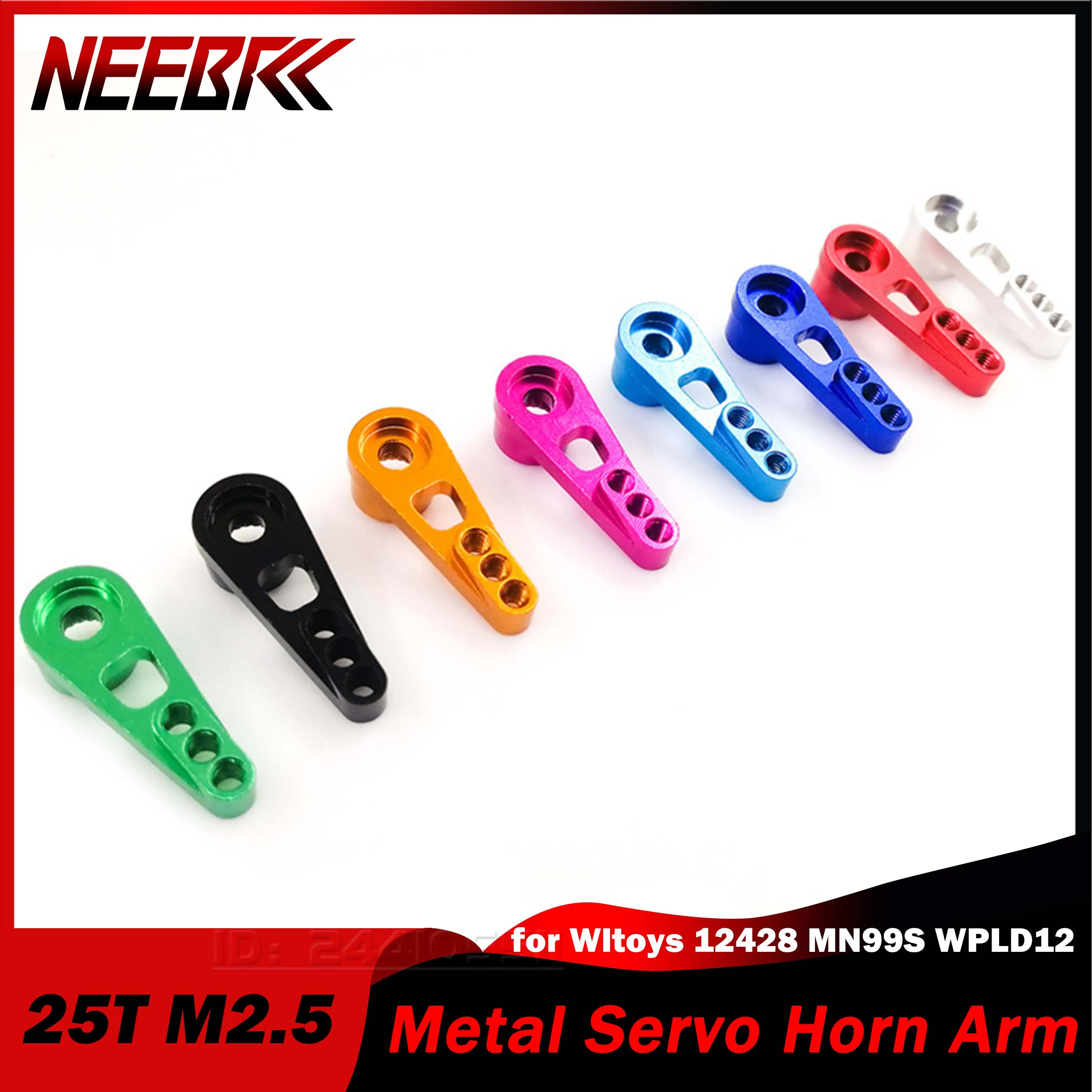 25T M2.5 RC Servo Horn Arm Metal for Wltoys 12428 MN78 MN82 MN168 MN99S WPLD12 B36 C74 C74-1 C54 Futaba HSP Car Upgrade Part