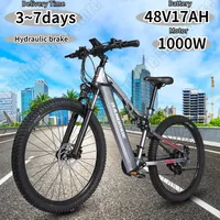 YG90 Electric Bike 1000W Motor 48V17AH Lithium Battery Aluminum Alloy Aldult Ebike 27.5-in Tire Hydraulic brake Electric Bicycle