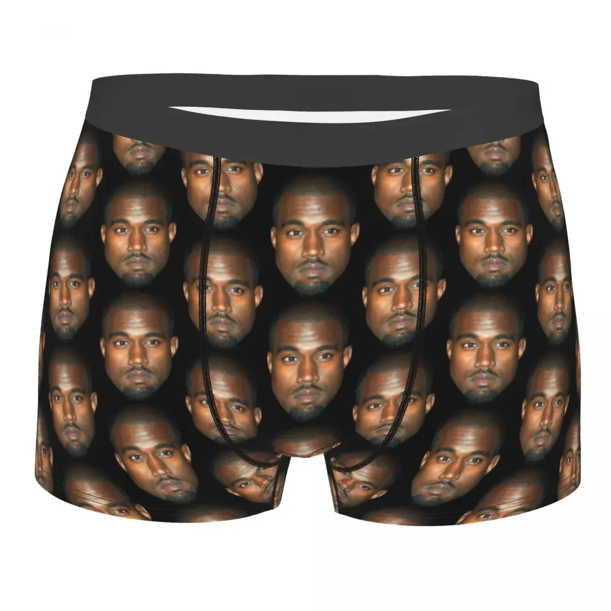 Kanye West boxershorts voor heren sexy 3D-print ondergoed slipje slips stretch onderbroek