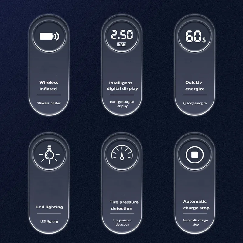 ضاغط هواء محمول محمول باليد من EAFC ، لاسلكي أو سلكي ، مضخة قابلة للنفخ ، نافخ إطارات ، رقمي للسيارة ، الدراجة ، الكرات ، من من من نوع EAFC W