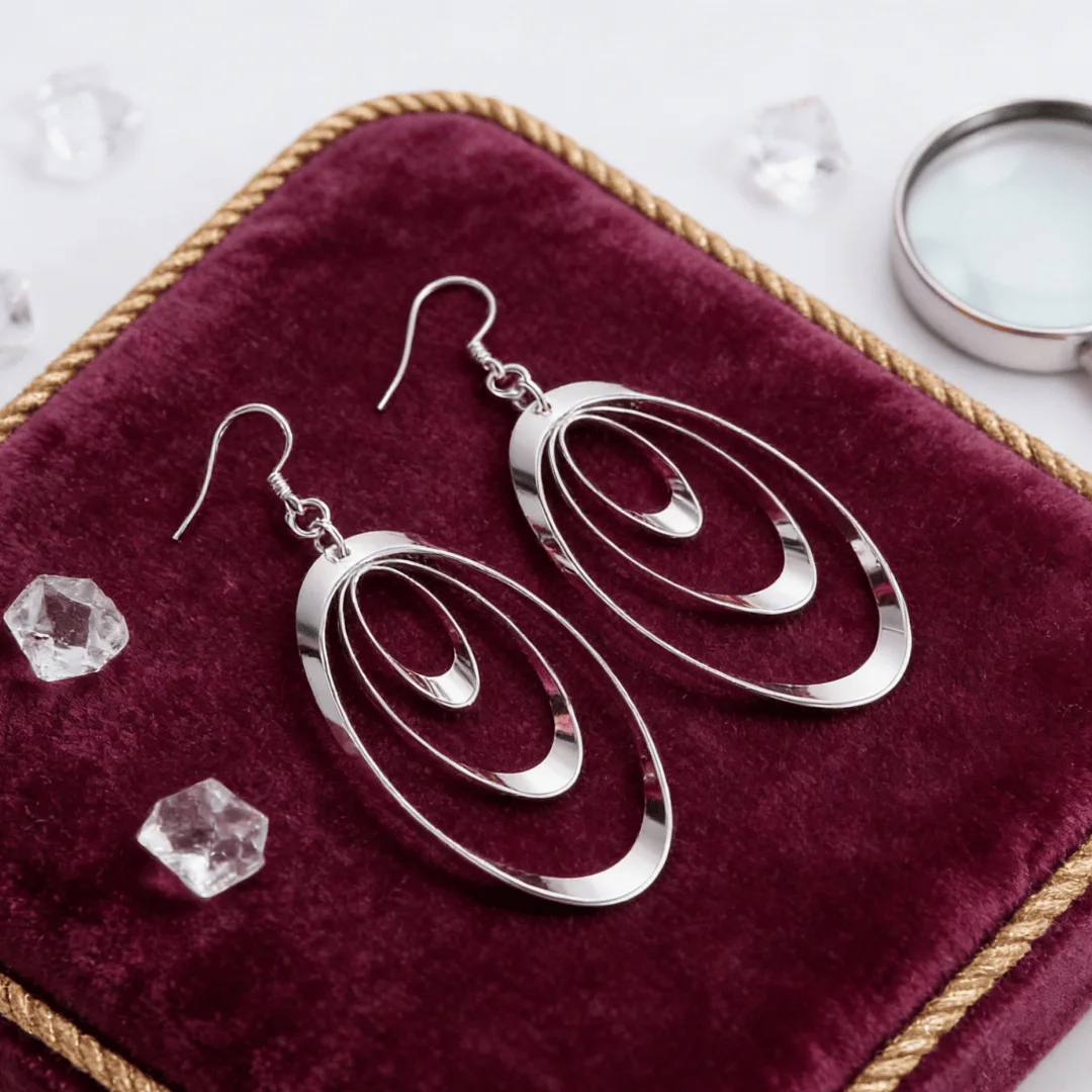 Luxury Brand 925 Sterling Silver Gorgeous Three Circle Drop earrings for Woman fashion Jewelry Birthday Gift wedding accessories