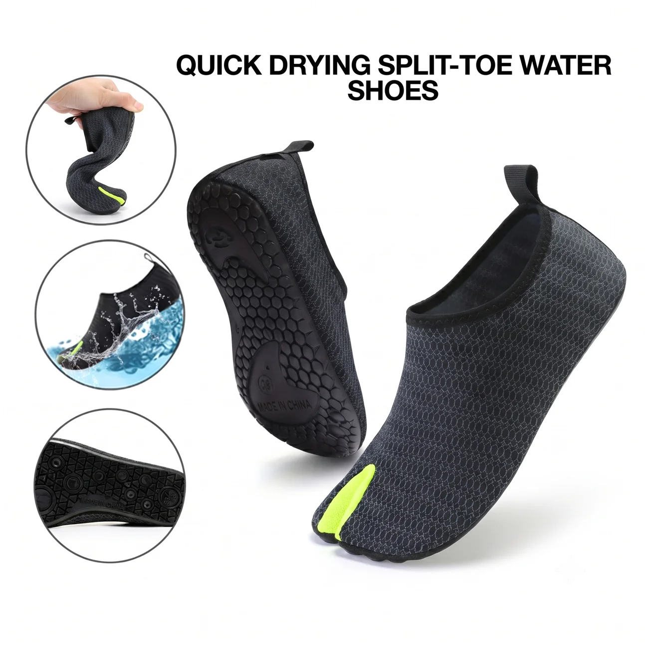 Non-Slip Unisex Water Shoes for Swimming Diving Beach Summer Aqua Socks Flat Sandal Seaside Sneakers for Men Women Accessories