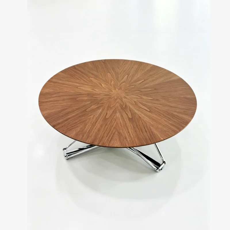 Bauhaus spring folding dining table, lifting dining table, multi-functional dining table deformation coffee table dual-purpose