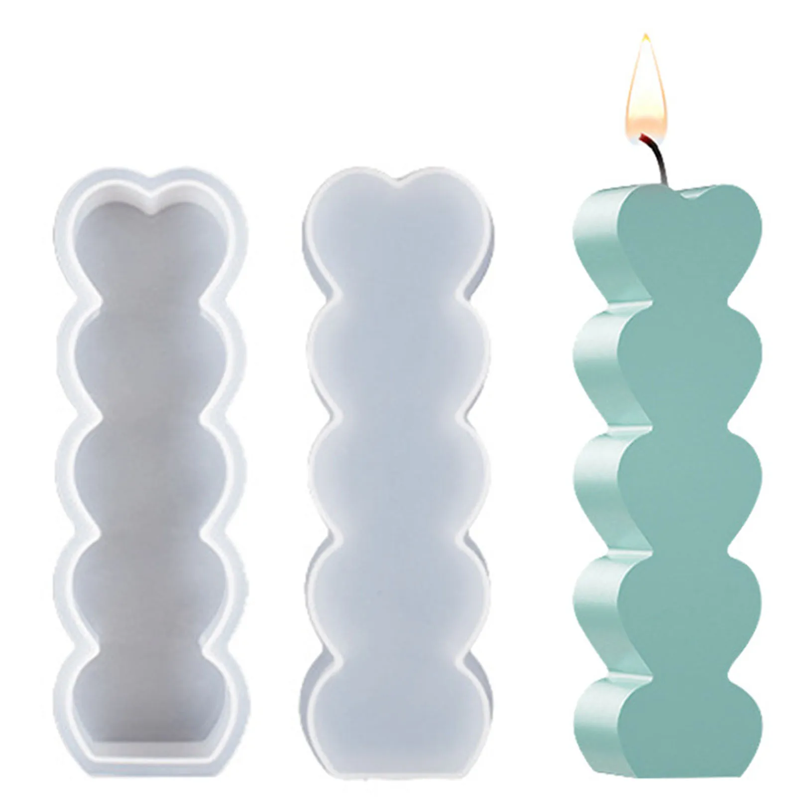 Heart Cake Decorating Moulds Easy to Release 3D Baking Molds for Chocolates Soaps Cake Baking