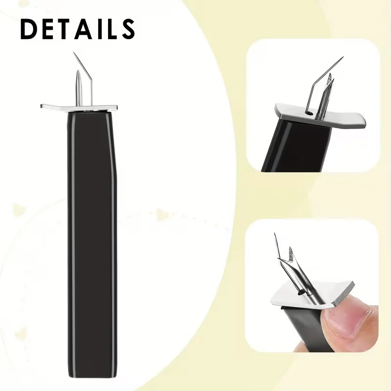 1 bead knotting tool, suitable for DIY jewelry making, ensures pearl knotting, ideal for jewelry designers and DIY craftsmen, high-quality feel - black