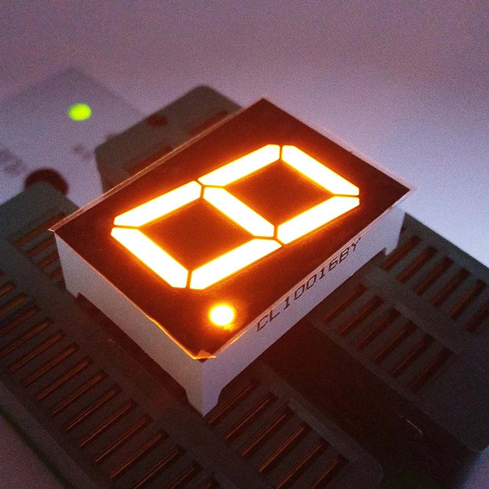 New 1 Bit 1 inch Digital Tube LED Display High Red/Blue/White/Green/Yellow/Yellow Green Light 7 Segment Common Anode/Cathode