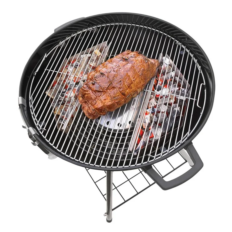 

A95I-Charcoal Basket Stainless Steel Char Holder, Charcoal Container Contoured Carbon Briquet Grilling Baskets(4 Pieces)
