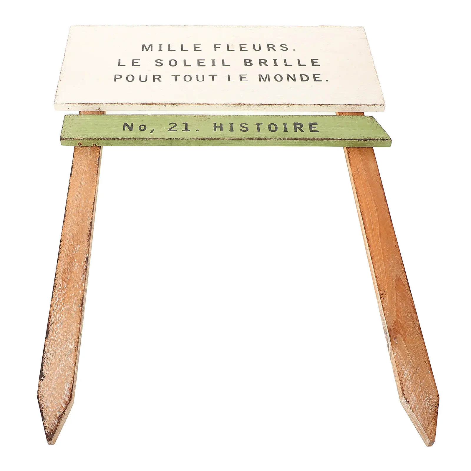 

Retro Garden Sign Decor Wood Stake for Flowerbed Yard Courtyard Vintage Style Lawn Decoration Outdoor Weather Resistant Garden