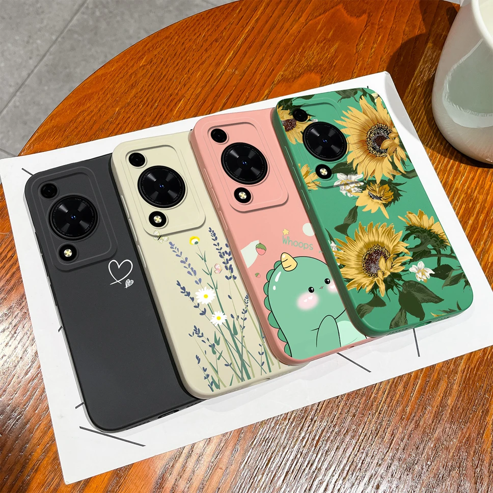 For Huawei Enjoy 70 Nova Y72 4G Case Cute Dinosaur Smooth Liquid Silicone Phone Cover For HuaweiEnjoy 70 HuaweiNova Y72 4G Funda