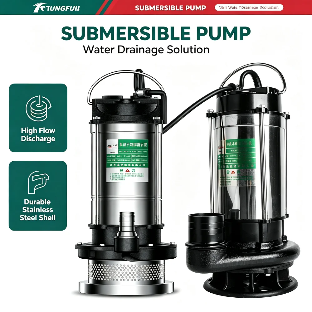Agricultural Irrigation Submersible Pump 220V High Head Portable Water Pump with Hose For Household Garden Water Drawing Tasks