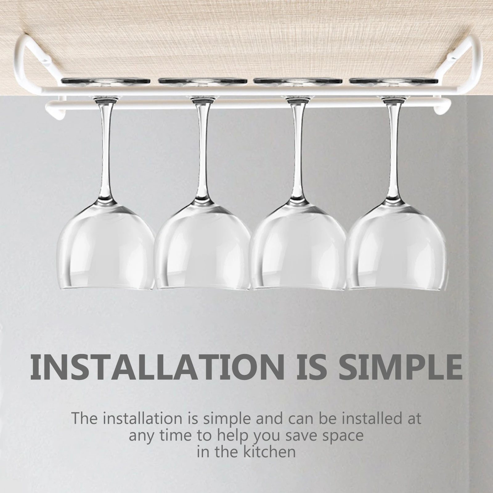 

Wine Glass Rack Cup Holder Hanging Iron for Kitchen Wall Goblet Wrought Goblets