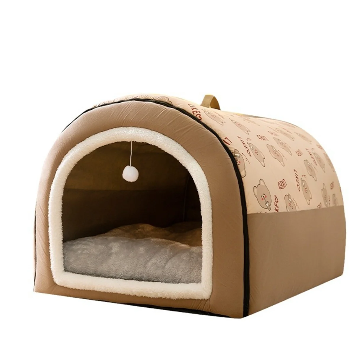 Winter Dog Kennel Warm Dog House Mat Detachable Washable Dogs Bed Nest Deep Sleep Tent for Medium Large Dogs House M