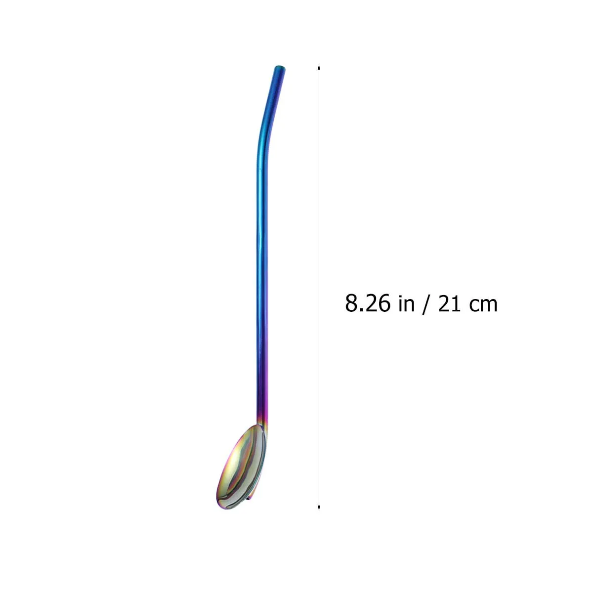 

4 Pcs Stainless Steel Straws Spoon Honey Stirring Long H Bar Bistro Restaurant Party Home Mirror Polished