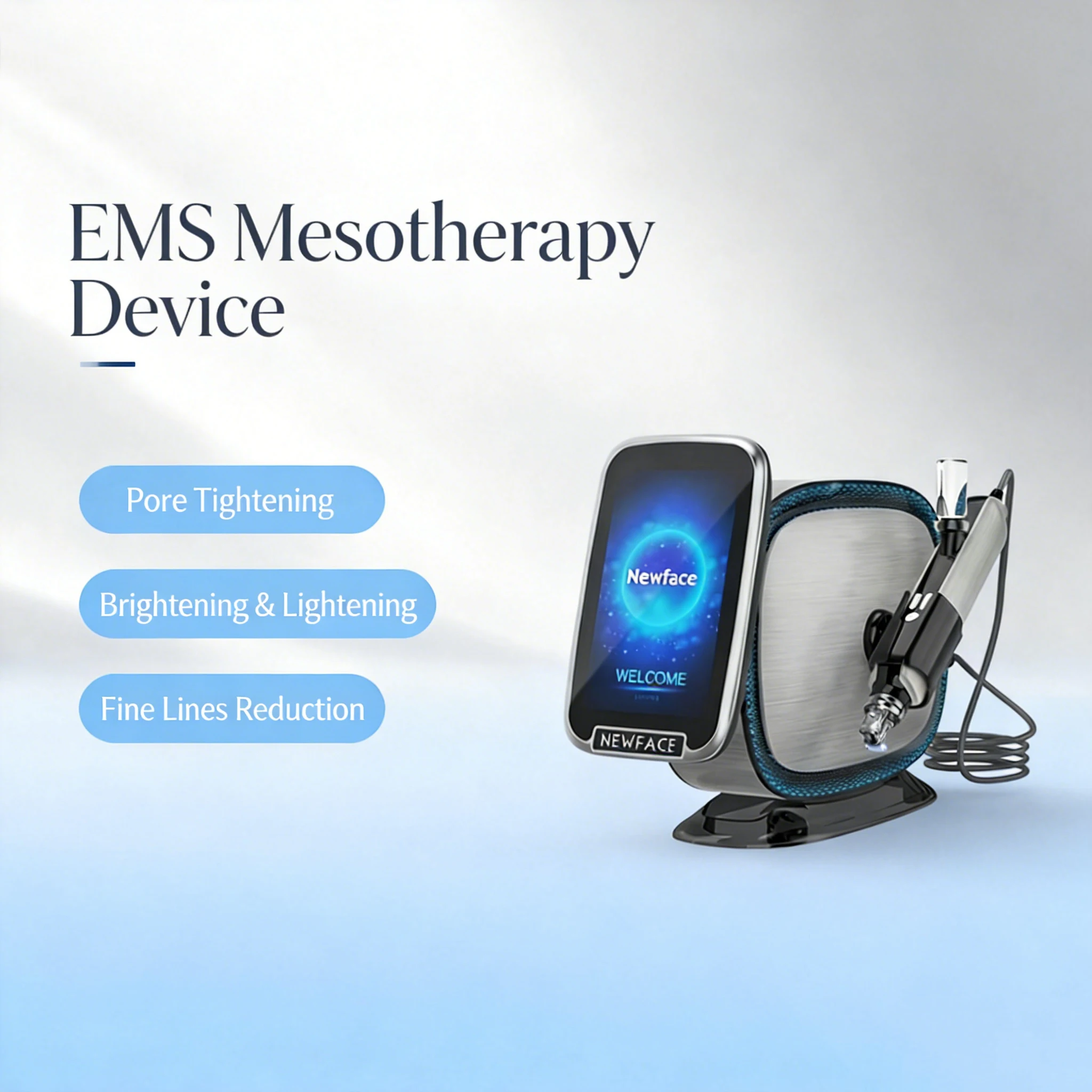 

Аппарат EMS Water Light для многофункционального увлажнения, питания и отбеливания кожи