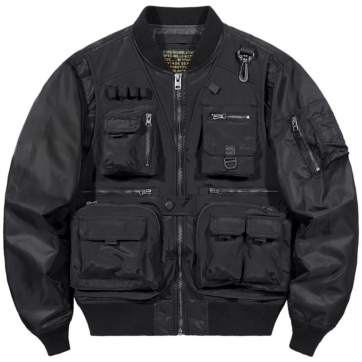 VIP Heavy MA1 Flight Jacket Pant, Paratrooper Pants Flying Tide Brand Splicing Tooling Jacket Function Multi-pocket