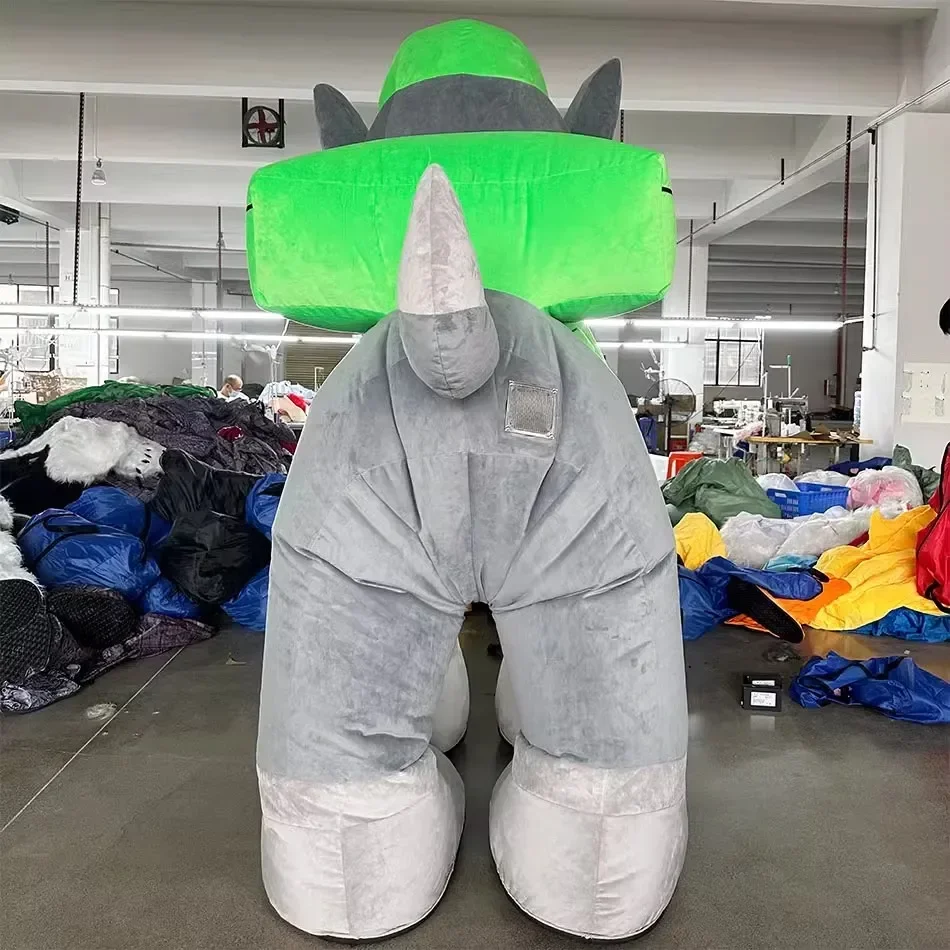 Disfraz inflable de mascota perro, actuación para adultos, Cosplay, mascota de perro azul y rosa, trajes inflables para fiesta, Carnaval, sin batería