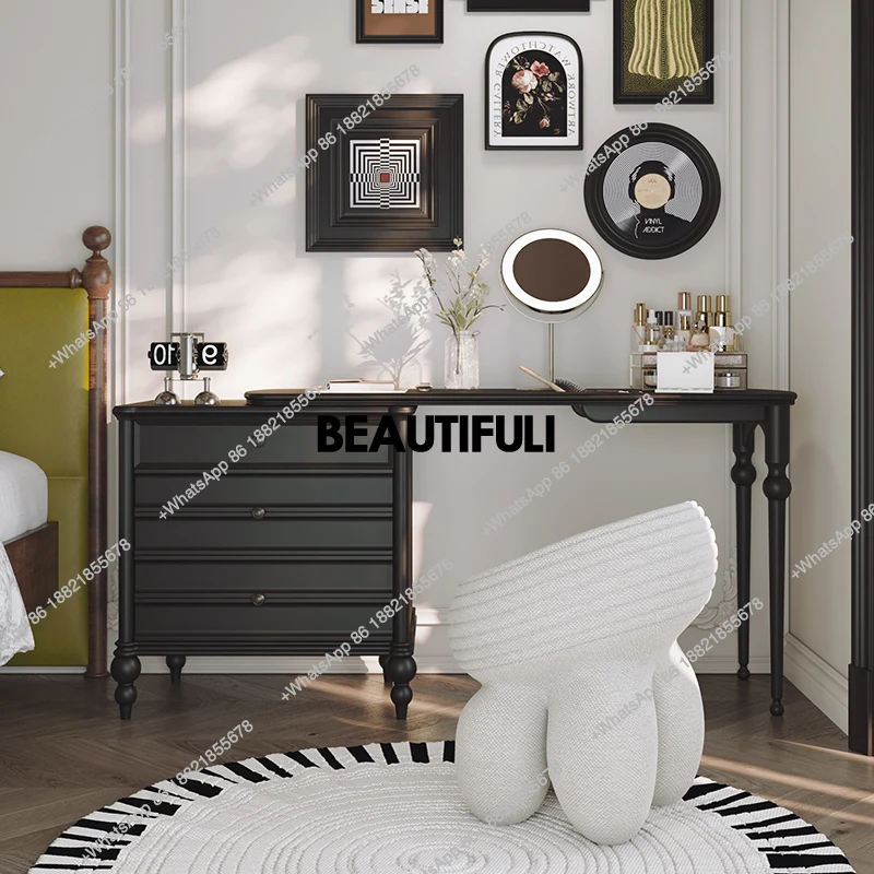 

Rotating French Nordic Dresser Drawer Bedroom Design Modern Luxury Vanity Makeup Black Women Tocador Maquillaje Furniture Home